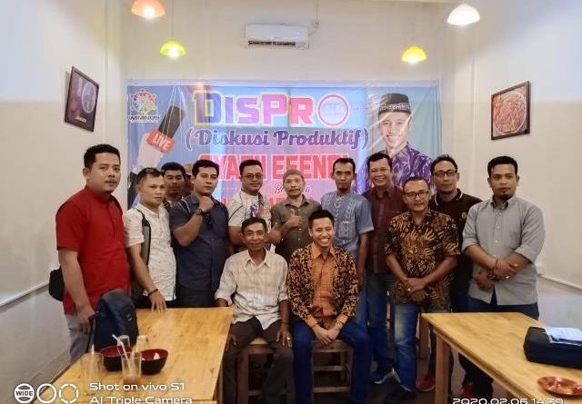 Salah Seorang Sosok Balon Bupati Sergai Safii Effendi Diskusi Terbuka Bersama Insan Pers