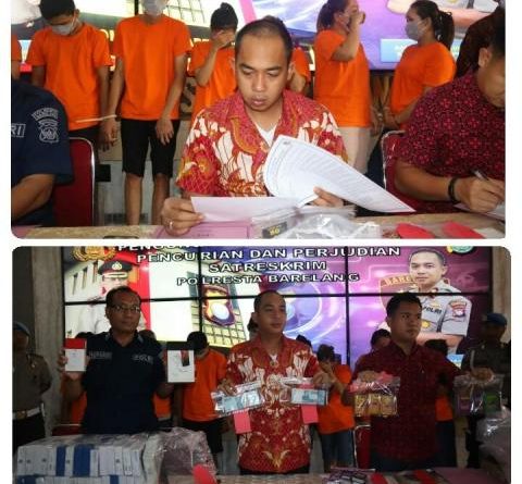 Sebelas Tersangka Perjudian Gelper CITY GAME Ditangkap Reskrim Polresta Barelang