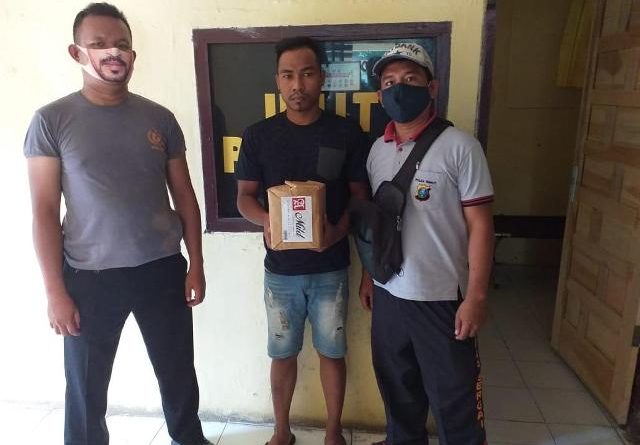 Ketangkap Tangan Curi Rokok, Yudi Digiring Ke Polsek Tanjung Beringin