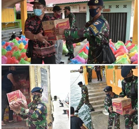 Lantamal IV Dampingi Dinsos Salurkan Sembako Tahap ke-2