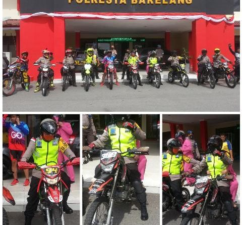 Deru Suara Mesin Motor Trail Kapolresta Barelang Beserta Waka Polresta Barelang Menyusuri Jalur Hitam Sampai Ke Perkampung Tangguh Nongsa