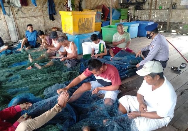 Sat Pol Air Polres Sergai, Sosialisasi Inpres No 6 Tahun 2020 kepada Masyarakat Nelayan