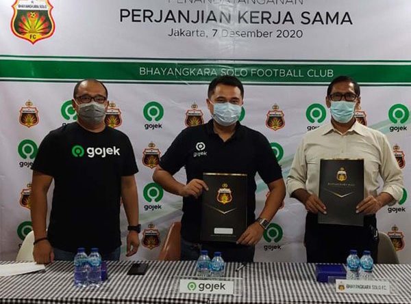 Gojek dan Bhayangkara Solo FC Tanda Tangani Perjanjian Kerja Sama