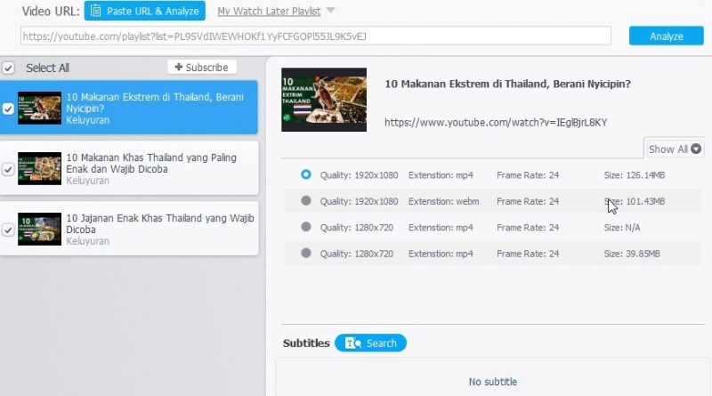 Cara Download Playlist YouTube