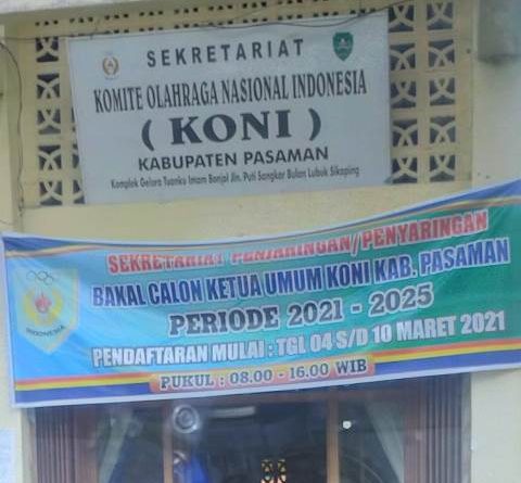 Calon Ketua Umum KONI Pasaman