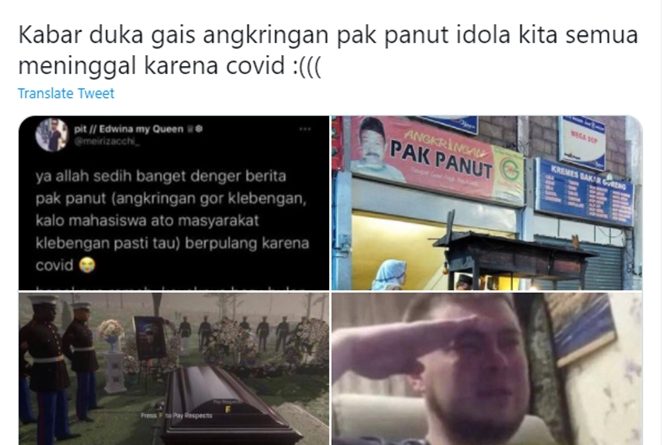 Pemilik Angkringan Jogja Pak Panut Meninggal
