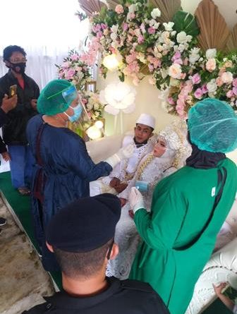 Langgar PPKM, Pesta Pernikahan Di Bubarkan Polsek dan Gugus Tugas Covid-19