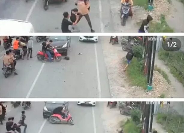 Puluhan Siswa Begal Dua Pemotor Siang Bolong di Medan