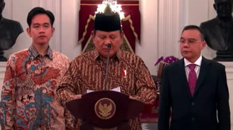 Susunan Wakil Menteri Kabinet Merah Putih Prabowo-Gibran